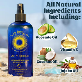 Solar Recover coconut ingredient focus conveys natural moisturizing properties