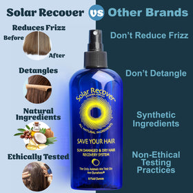 Solar Recover size comparison in hand emphasizes portable 8 oz convenience