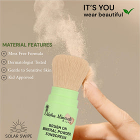 Solar Swipe powder texture close-up showing matte oil-absorbing finish