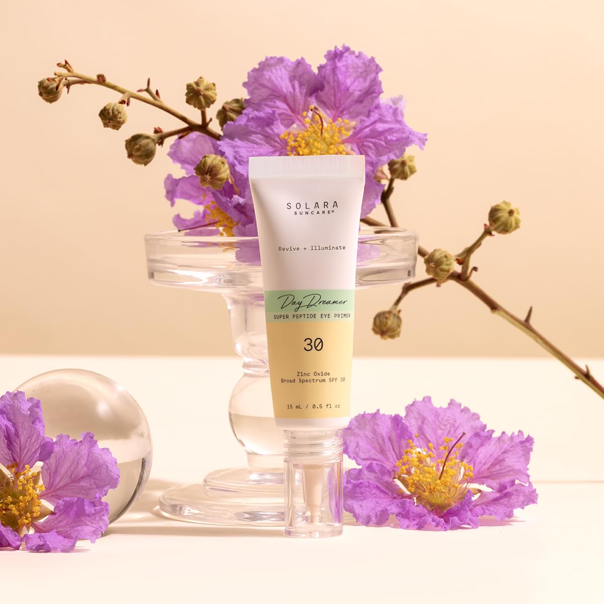 Solara Suncare applicator close-up for precise under-eye application