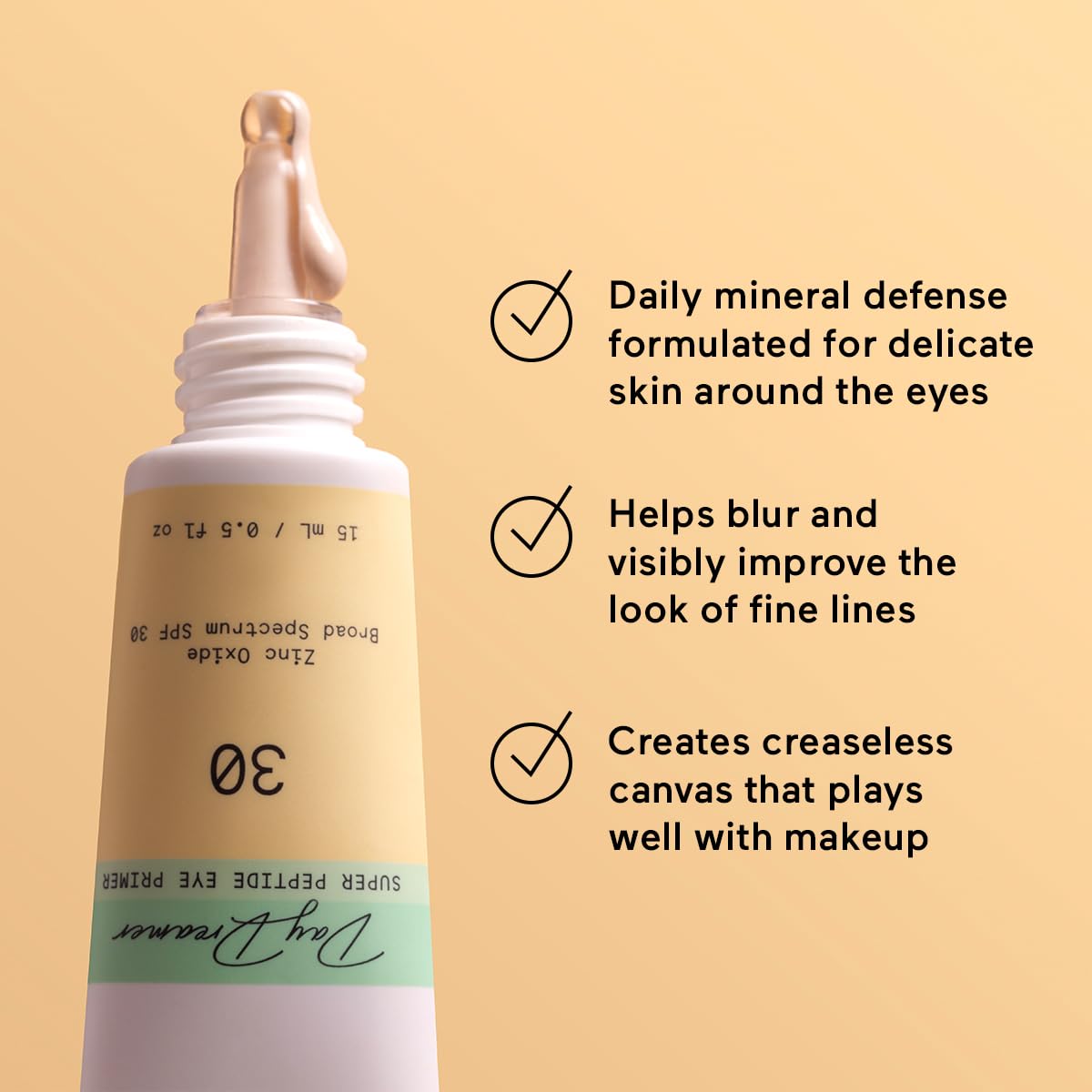 Solara Suncare under-eye before and after brightening and blur