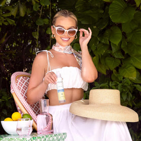 Solara Good Karma in beach setting illustrating daily sun protection use