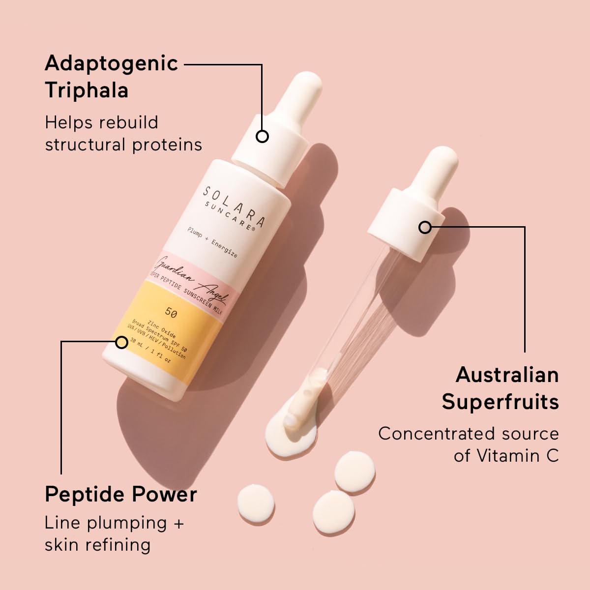 Solara Suncare layered under makeup demonstrating smooth finish benefit
