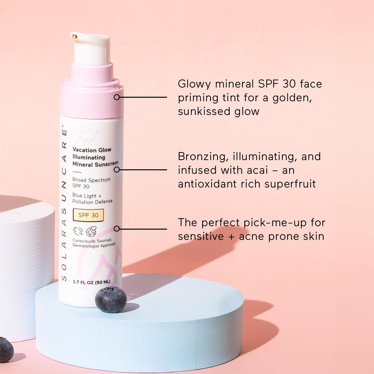 Solara Suncare applied on skin showing natural bronzed illumination benefit