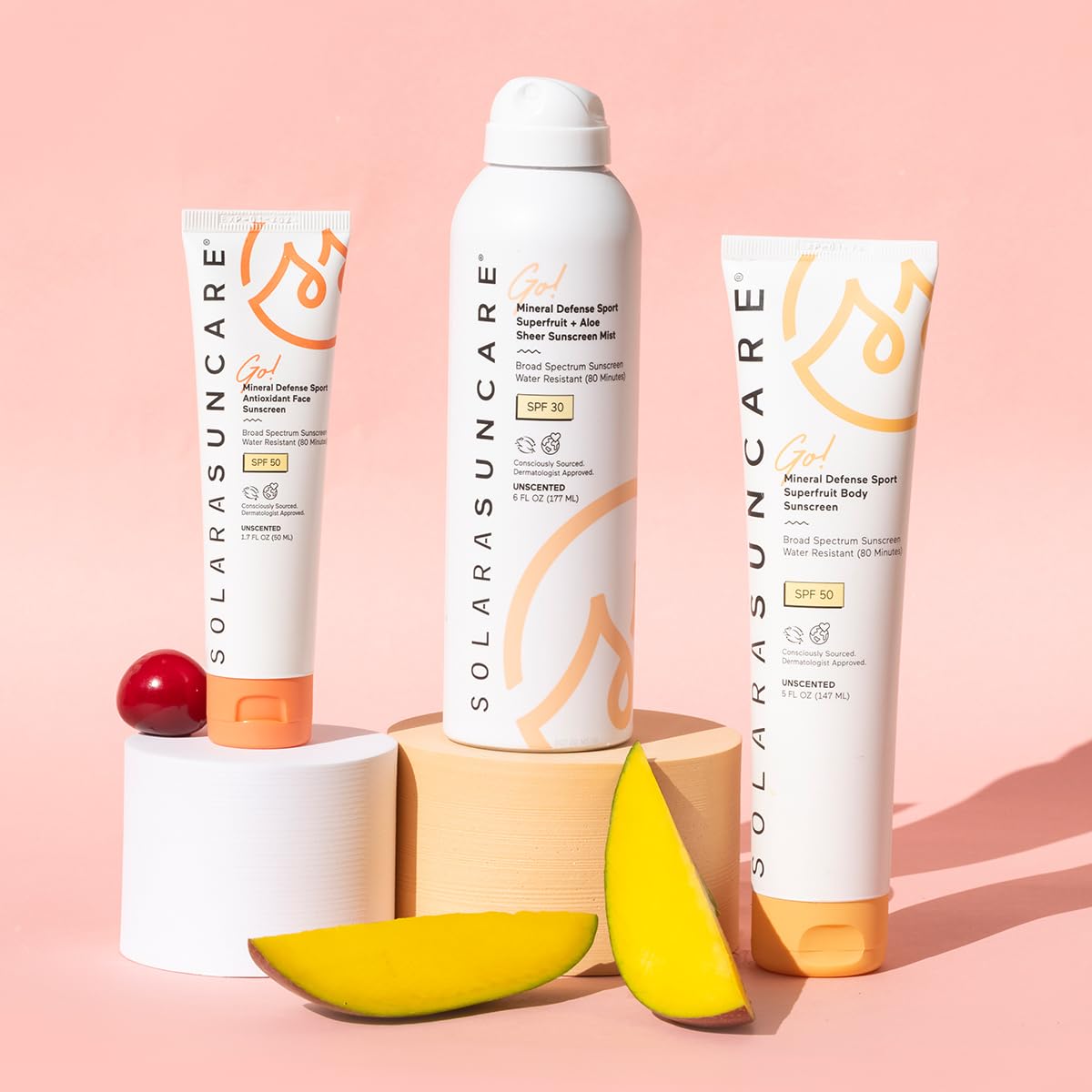 Solara Suncare ingredient label close-up showing clean formula transparency