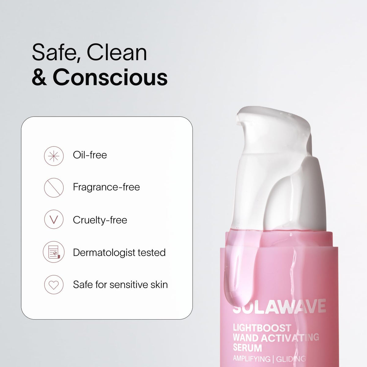 Solawave close focus on skin texture before and after, highlights visible smoothing benefits