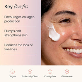 Solawave cream applied on hand demonstrating smooth finish and plumping effect