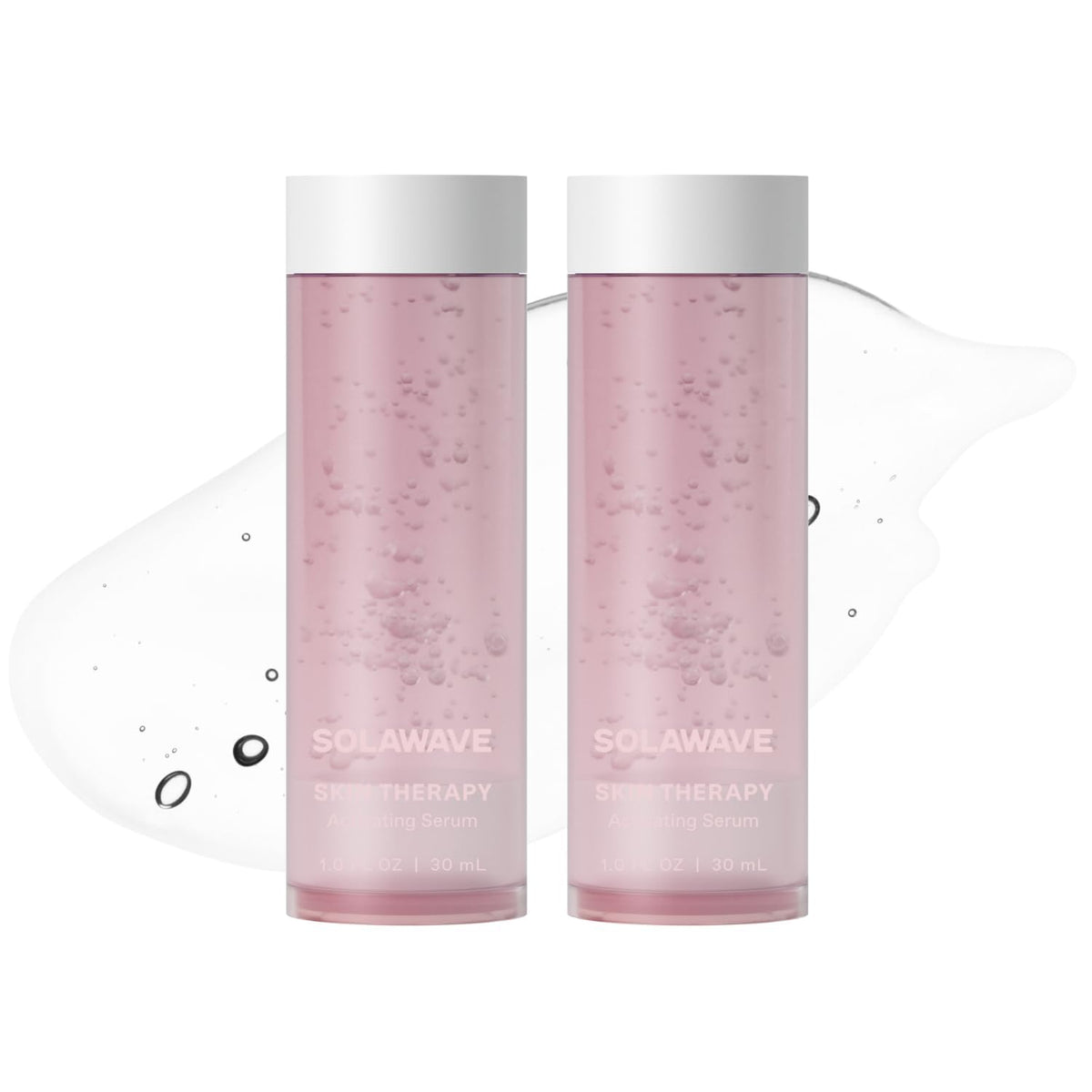 Solawave front packaging showing two refill bottles and product benefits