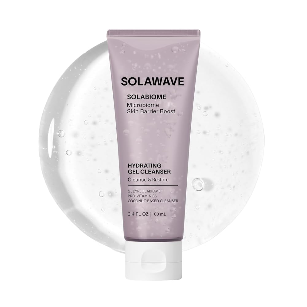 Solawave front packaging showing cleanser and product benefits for daily use