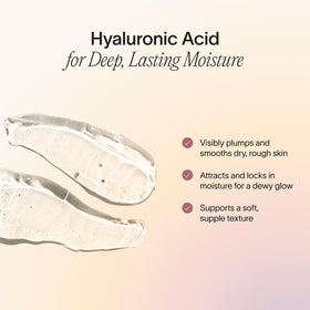 Solawave ingredient label close-up showing hyaluronic acid and peptide benefits