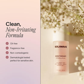 Solawave label showing certifications emphasizing dermatologist-tested formula
