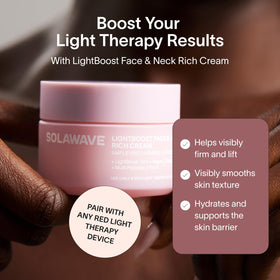 Solawave open jar cream texture closeup showing rich, hydrating consistency benefit
