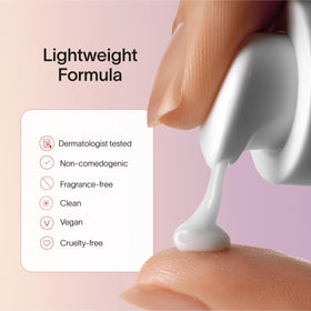 Before and after skin texture comparison using Solawave serum