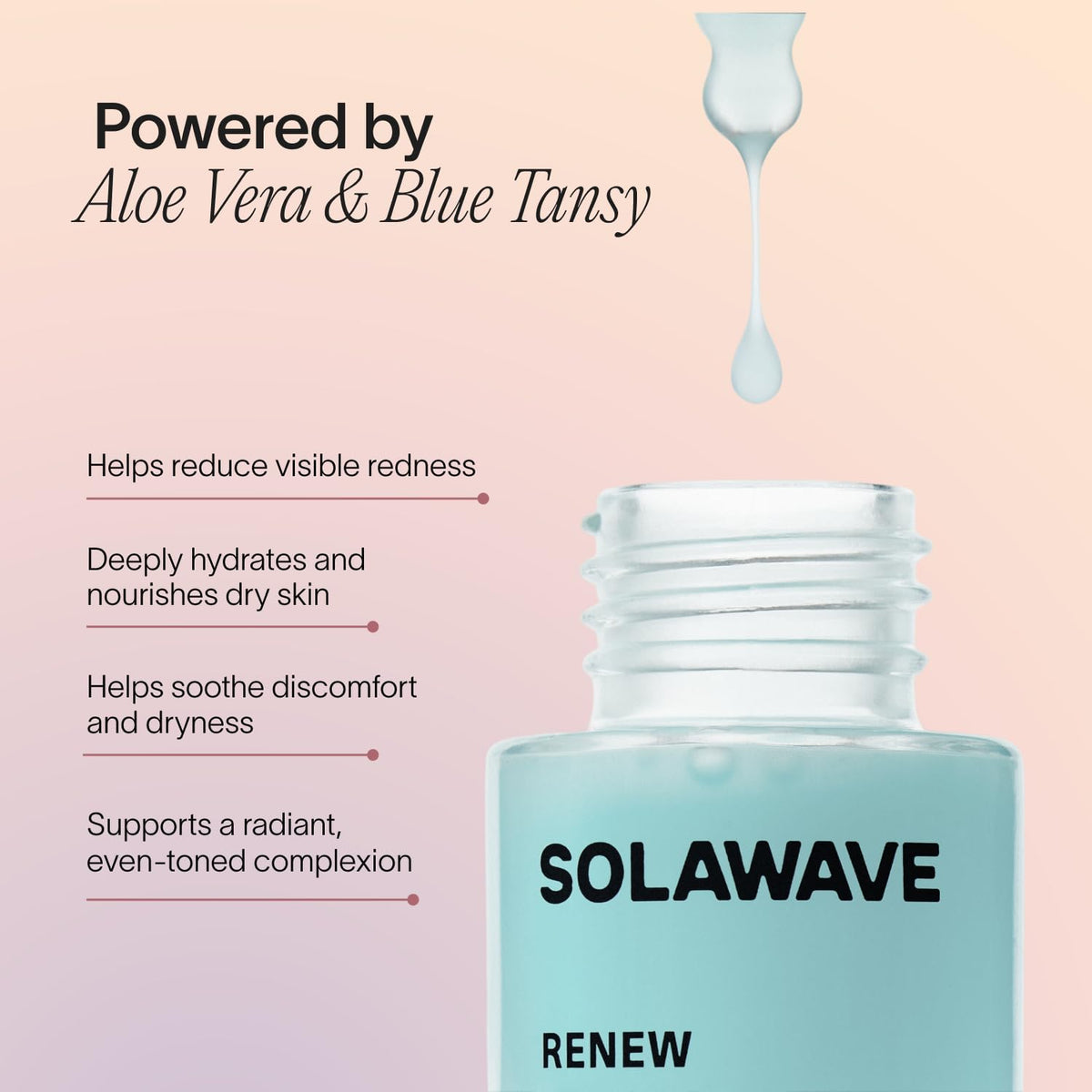 Solawave bottle on bathroom shelf suggesting routine convenience benefit