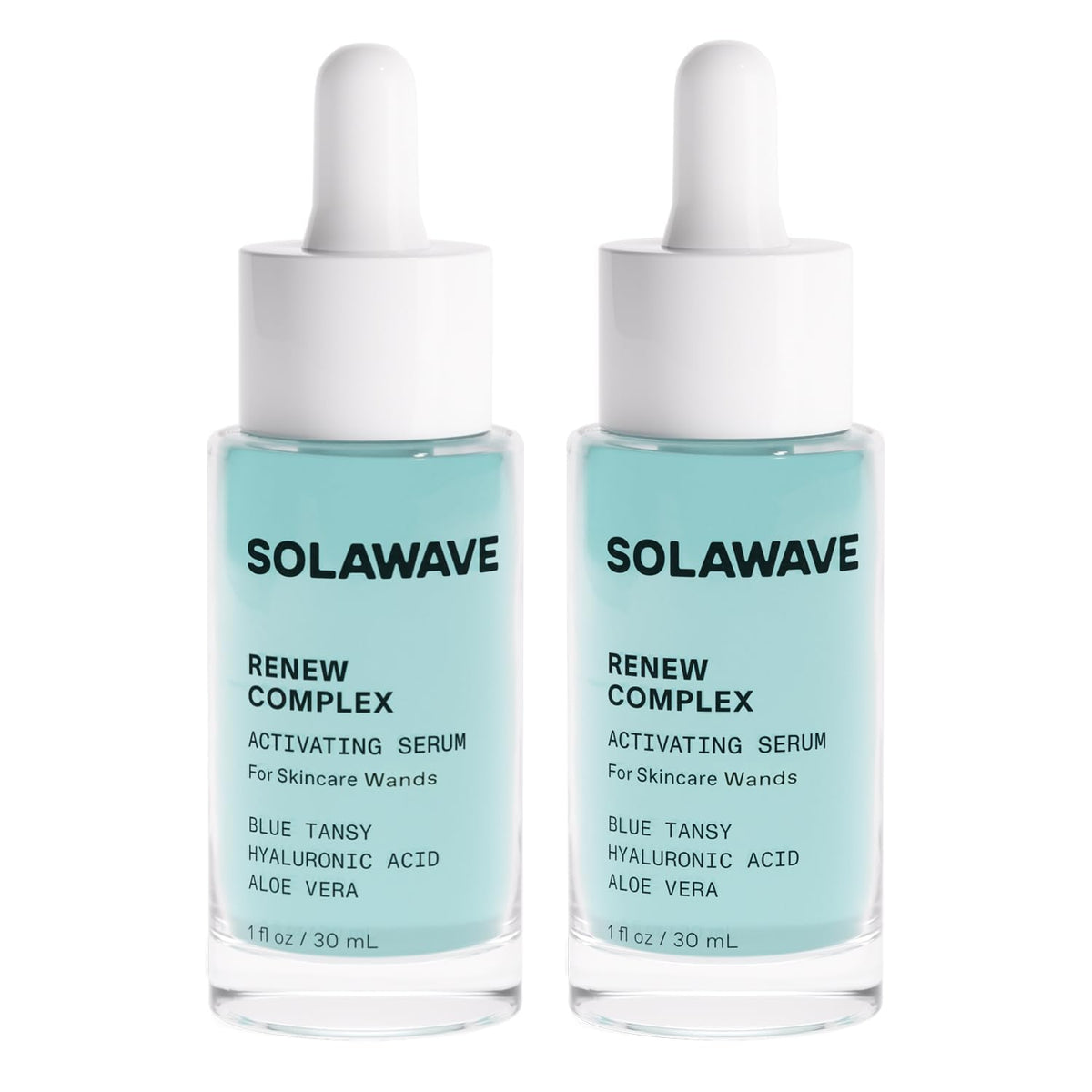 Solawave front packaging showing 1 oz bottle and label benefit