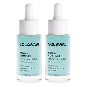 Solawave front packaging showing 1 oz bottle and label benefit