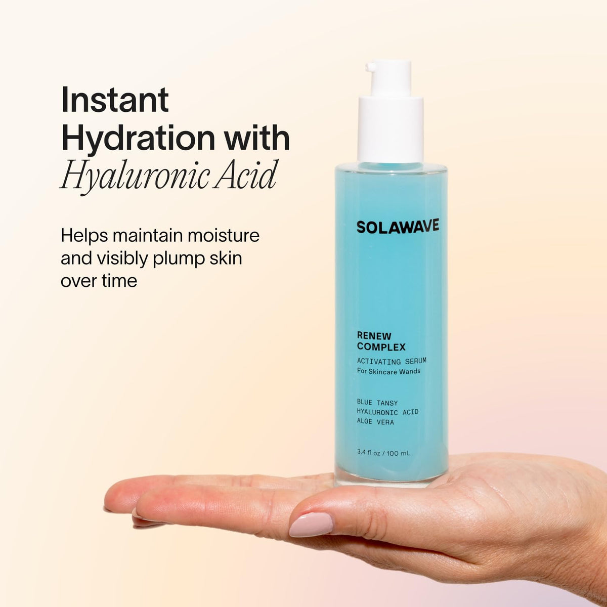 Solawave ingredients blue tansy and aloe visualizing soothing benefit