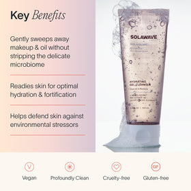 Solawave close-up gel texture highlighting hydrating formula for soft skin