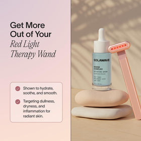 Solawave serum texture close-up demonstrating lightweight hydrating finish for smooth glide