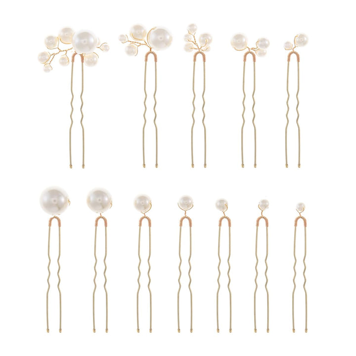SOLENY front packaging showing 12 pearl hair pins and benefits of set