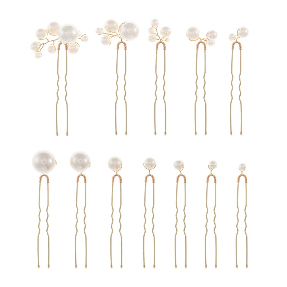 SOLENY front packaging showing 12 pearl hair pins and benefits of set