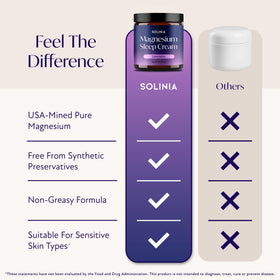 Solinia beside hand for scale showing compact 4oz jar portability