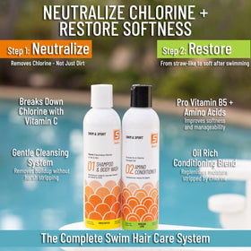 Solpri shampoo texture close-up demonstrating gentle chlorine removal
