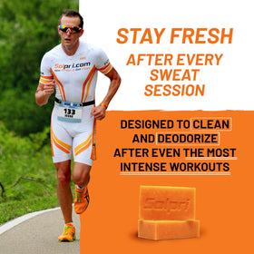 Solpri Shield lathered foam on skin demonstrating effective cleanse