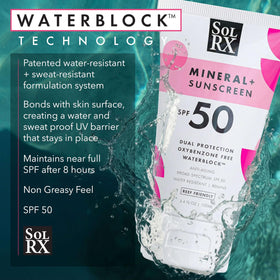 SolRX applied on arm demonstrating even coverage and low white cast