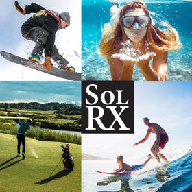 SolRX on a beach user applying stick before surf for active protection