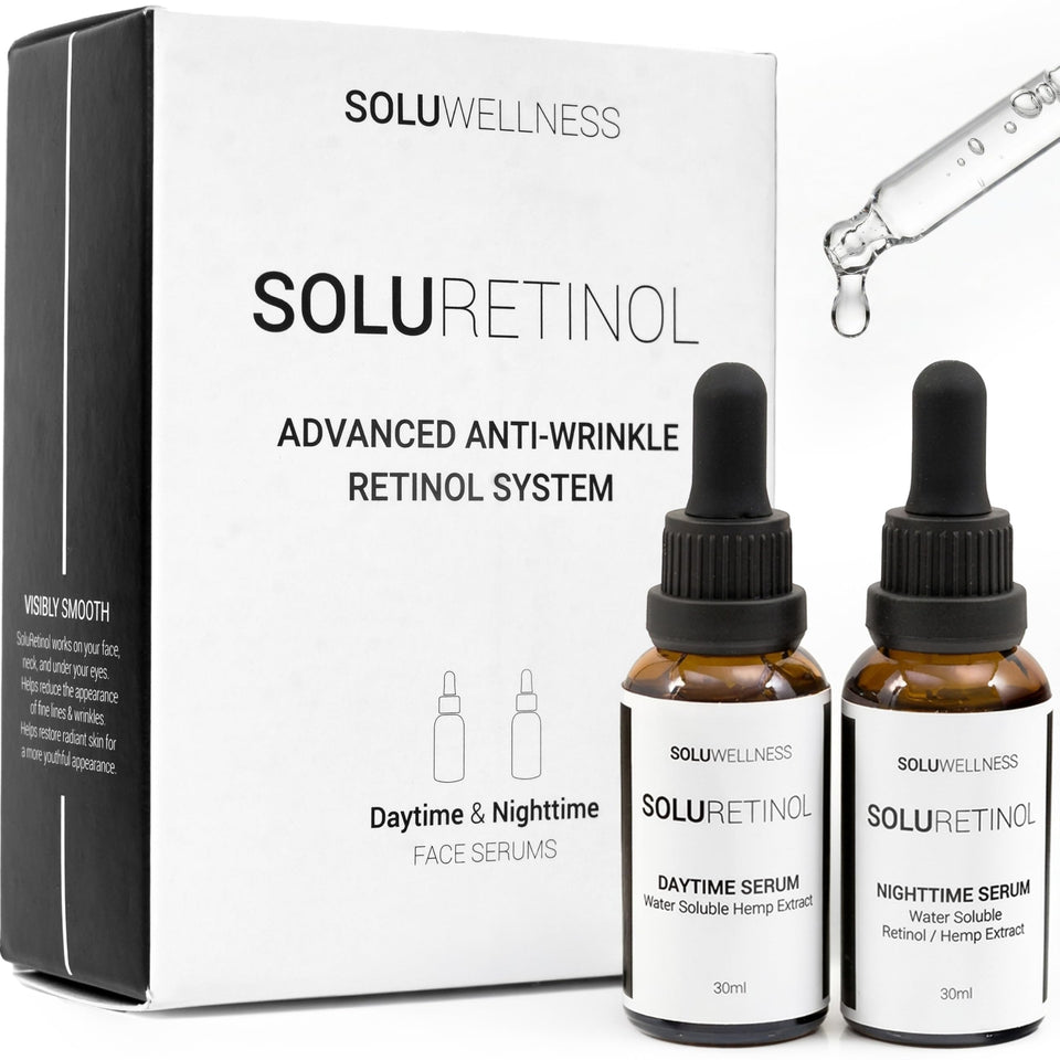 SOLURETINOL front packaging duo showing both day and night bottles and clear labeling