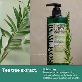 SOME BY MI lifestyle image of back-care routine supporting smoother skin