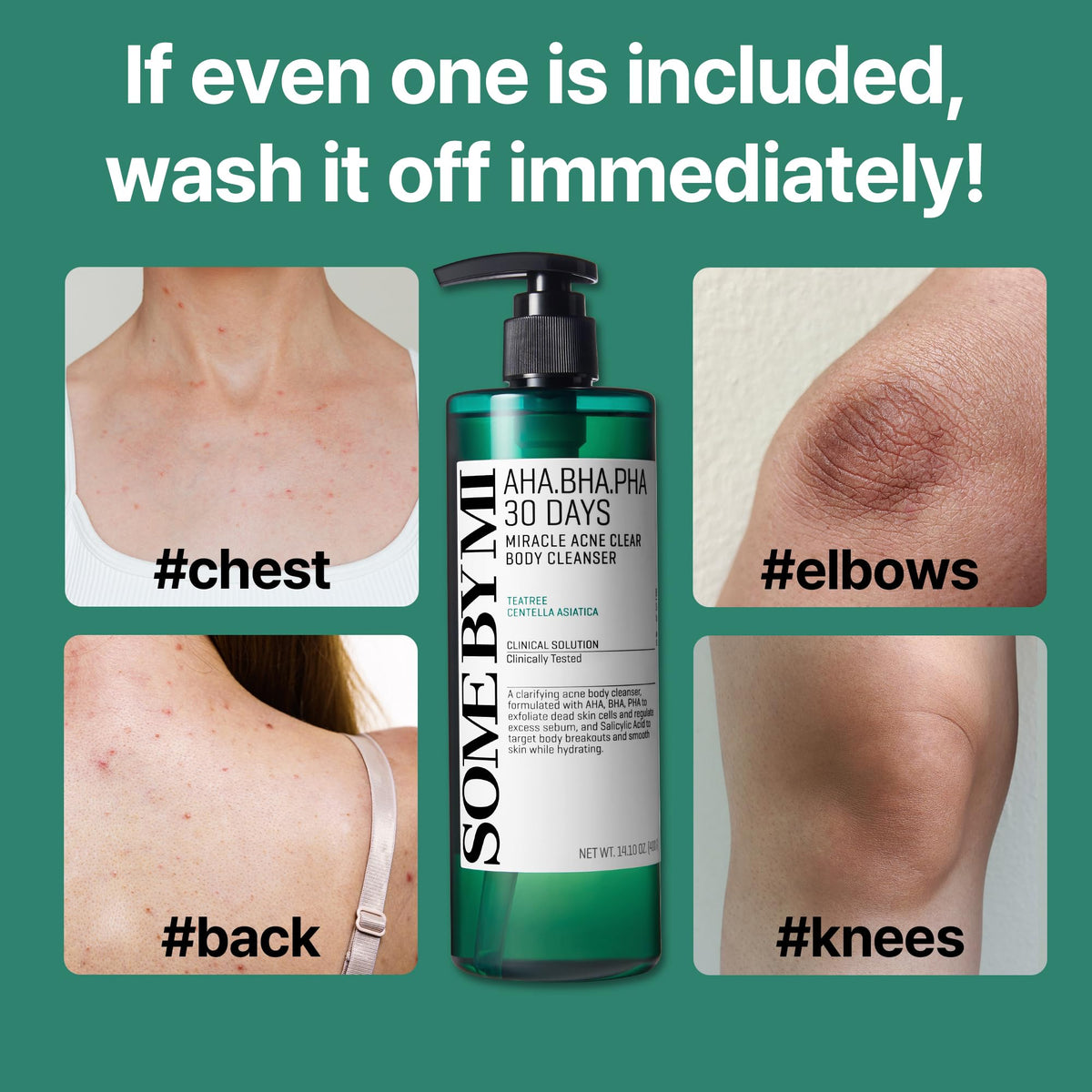 SOME BY MI bottle placed beside moisturizer suggesting post-wash pairing