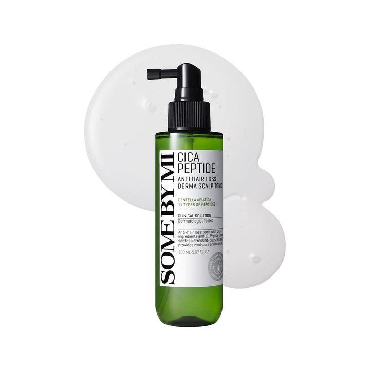 SOME BY MI front packaging showing bottle and soothing scalp benefit