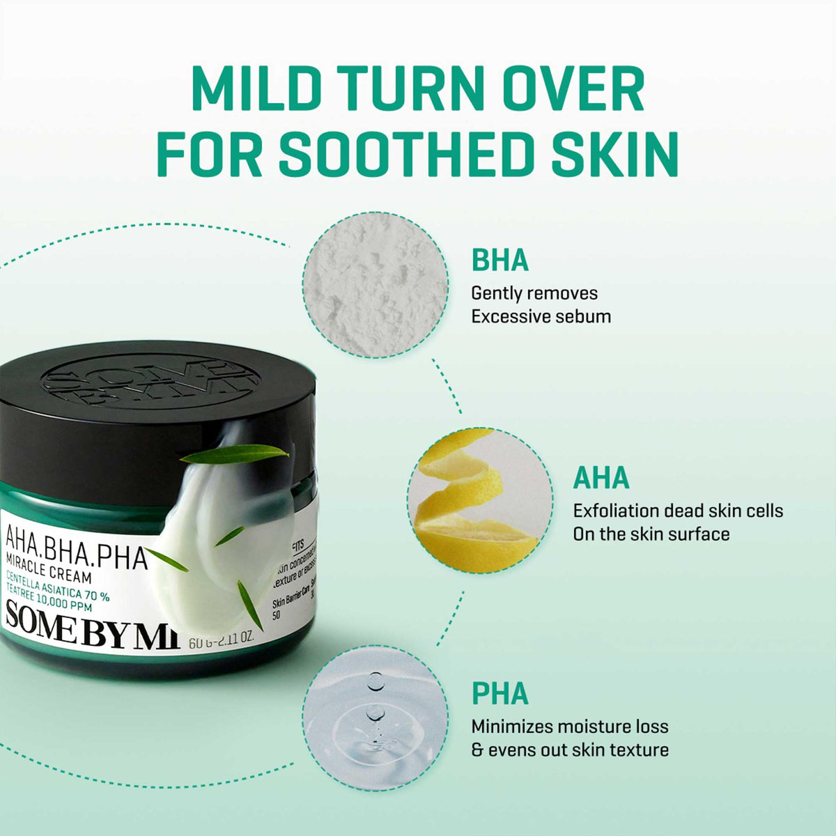 SOME BY MI cream applied on hand illustrating quick absorption and hydration