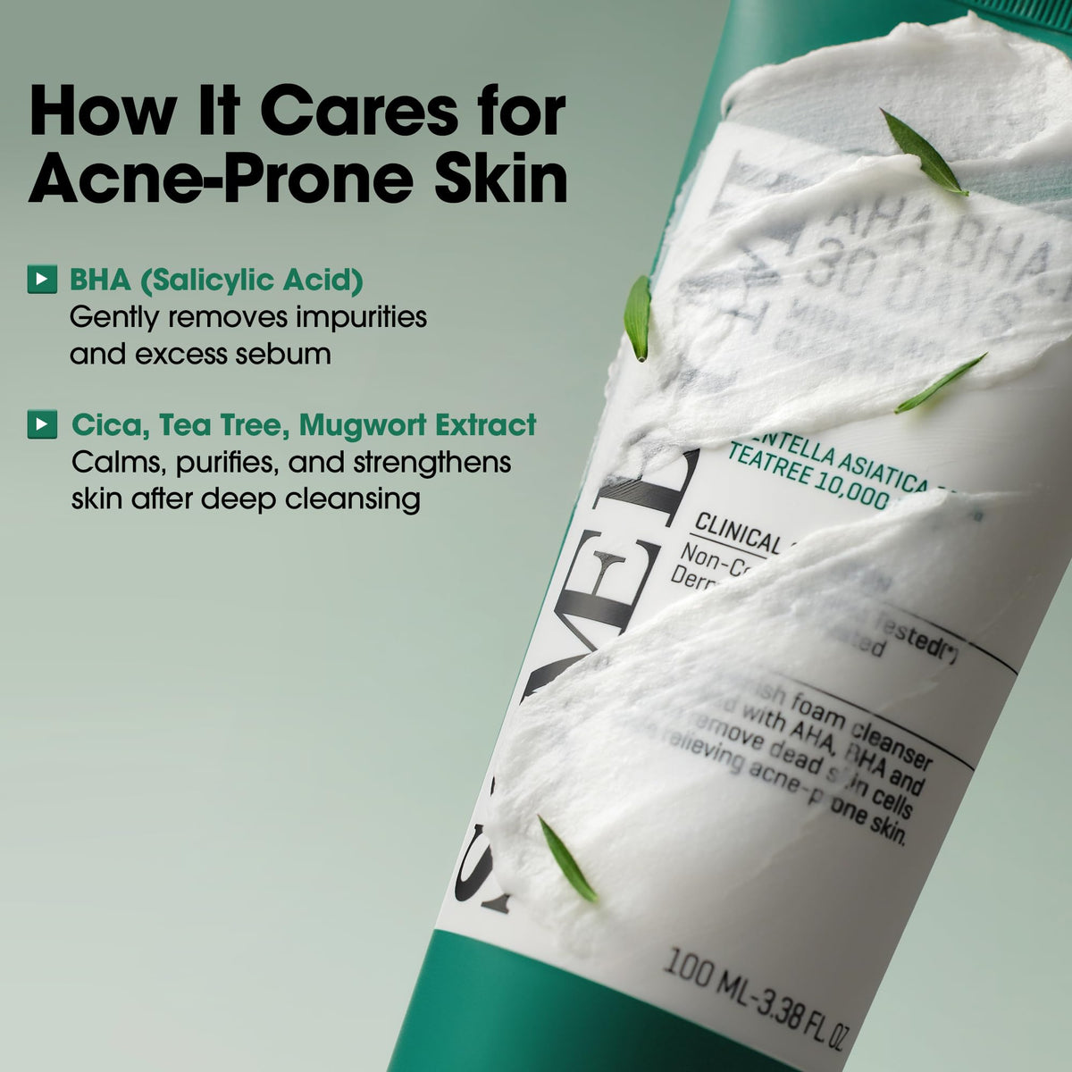 SOME BY MI foam texture close-up demonstrating airy lather and gentle cleansing