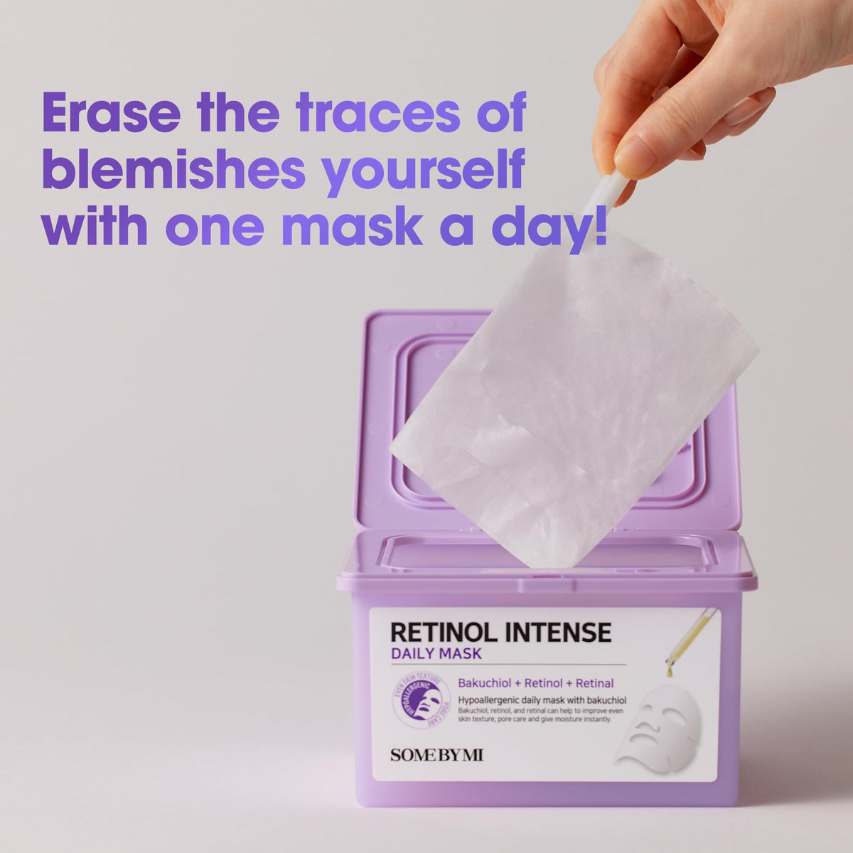 SOME BY MI mask being applied by woman for easy daily retinol benefit