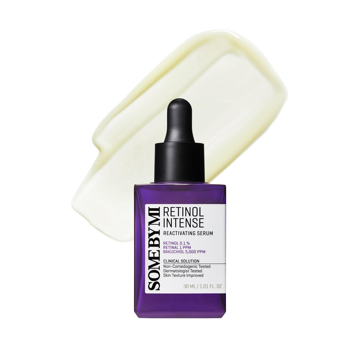 SOME BY MI front packaging showing bottle and brand, highlights compact 30ml size