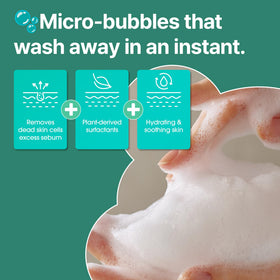 SOME BY MI rich lather on skin illustrating deep but gentle cleansing