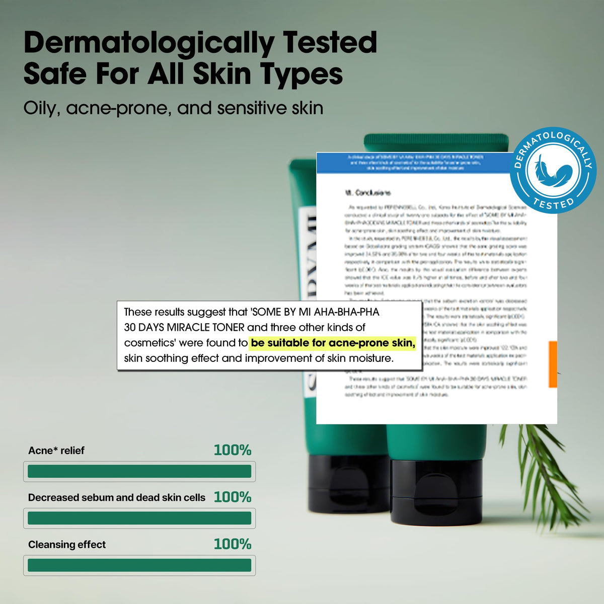 SOME BY MI usage application on wet face showing simple morning or night routine