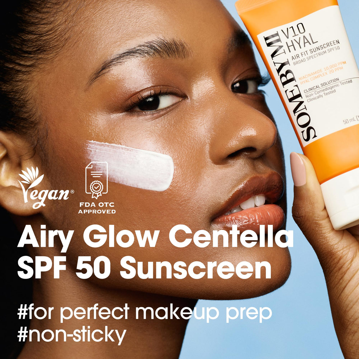 SOME BY MI close-up of creamy sunscreen texture for hydration
