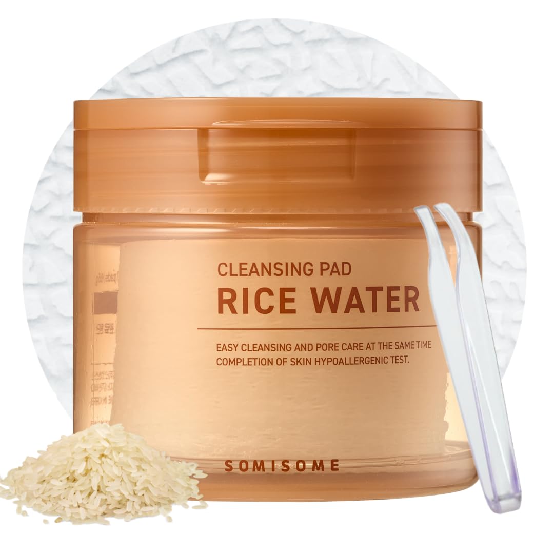 SOMISOME front packaging showing rice water pads and benefits