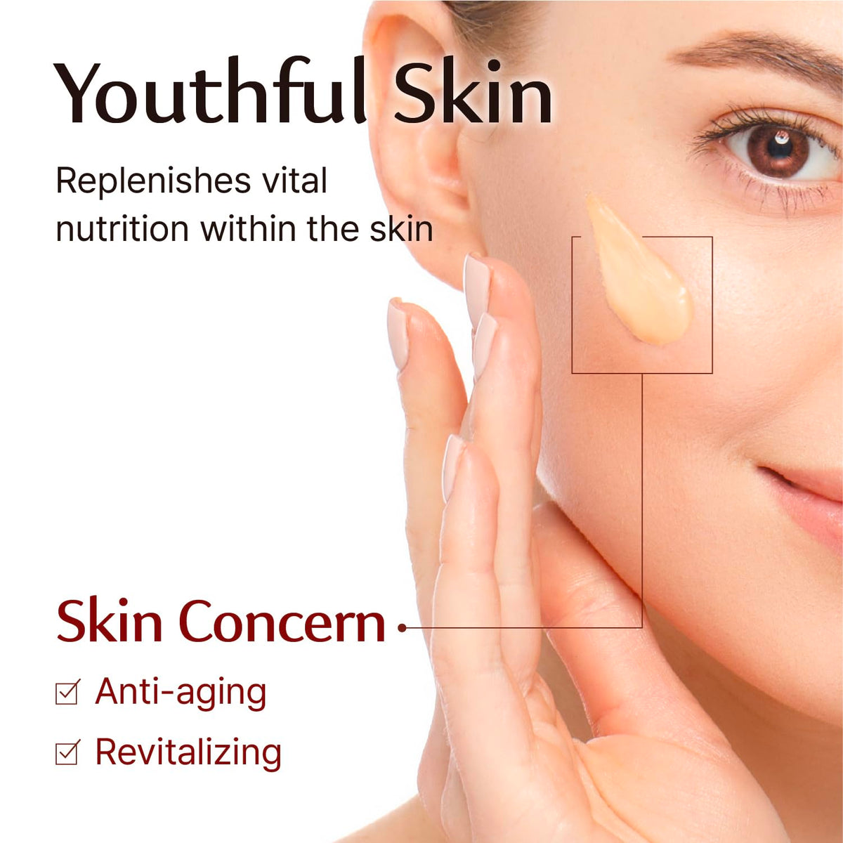 sooryehan cream applied on hand demonstrating spreadability and immediate moisturized feel benefit