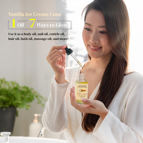 Soothing House bottle on bath tray styled for self-care showcasing everyday pampering benefit