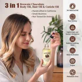 Soothing House smoothing oil through hair to add shine and tame frizz benefit