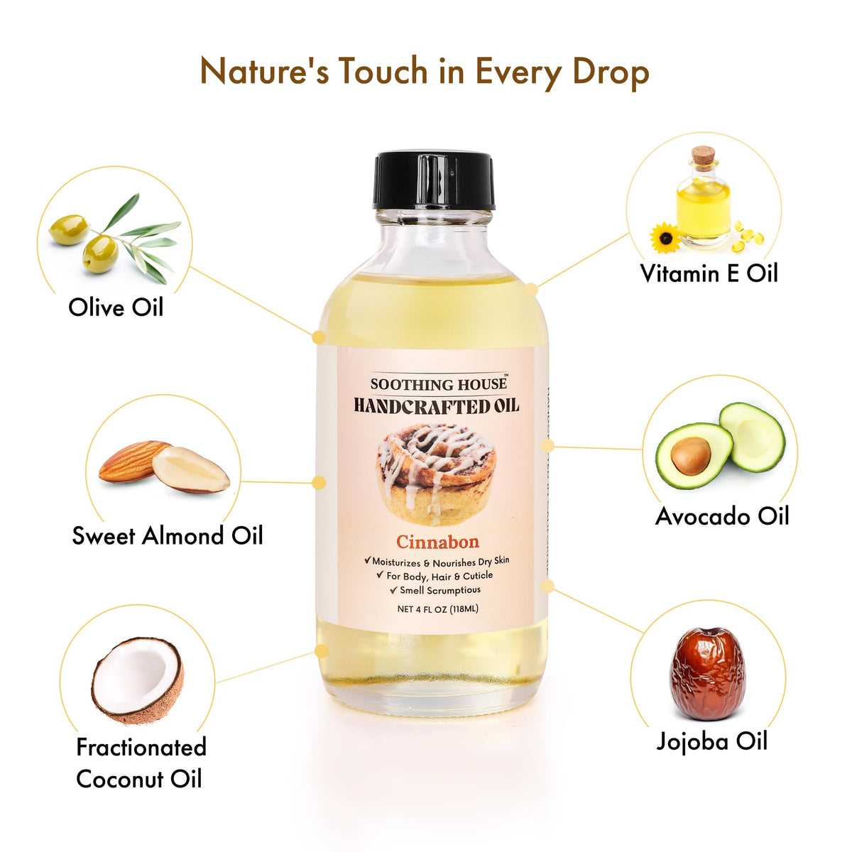 Soothing House applying oil to hair ends adding shine and frizz control benefit
