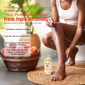 Soothing House oil texture on skin showing quick absorption and glow benefit