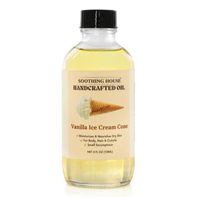 Soothing House pouring golden body oil texture demonstrating fast absorption and lightweight feel