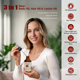 Soothing House oil texture on hand demonstrating quick absorption and smooth finish