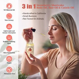 Soothing House bottle label readable details highlighting almond and jojoba oil benefits